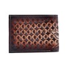 CTM® Men's Feather Tooled Leather Bifold Wallet, Brown