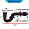(1 Pack) Yariwiz Black P Trap 1 1/2 Inch for