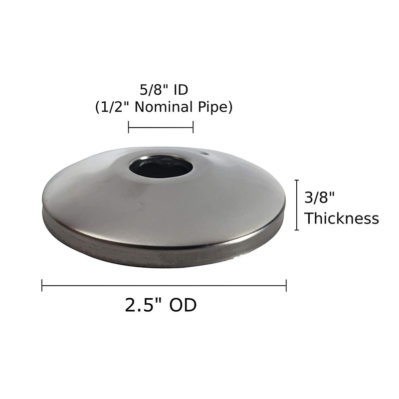 Miiflex 1/2" Chrome Plated Steel Escutcheon Flange Cover with Sure
