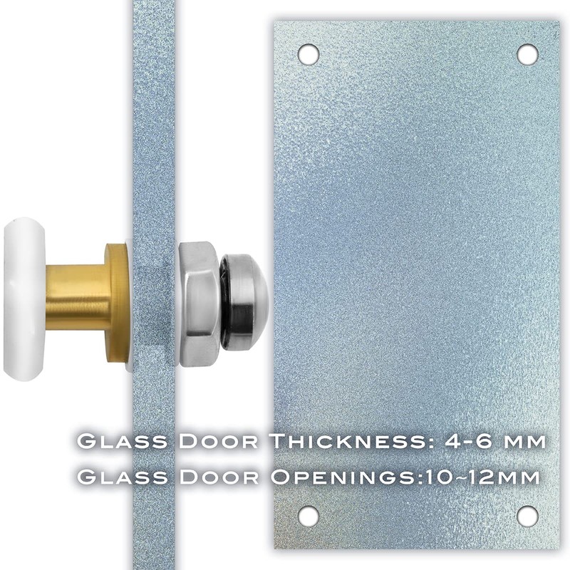 8Pcs Shower Door Rollers Sliding Wheels Pully Parts Fixing Replacement