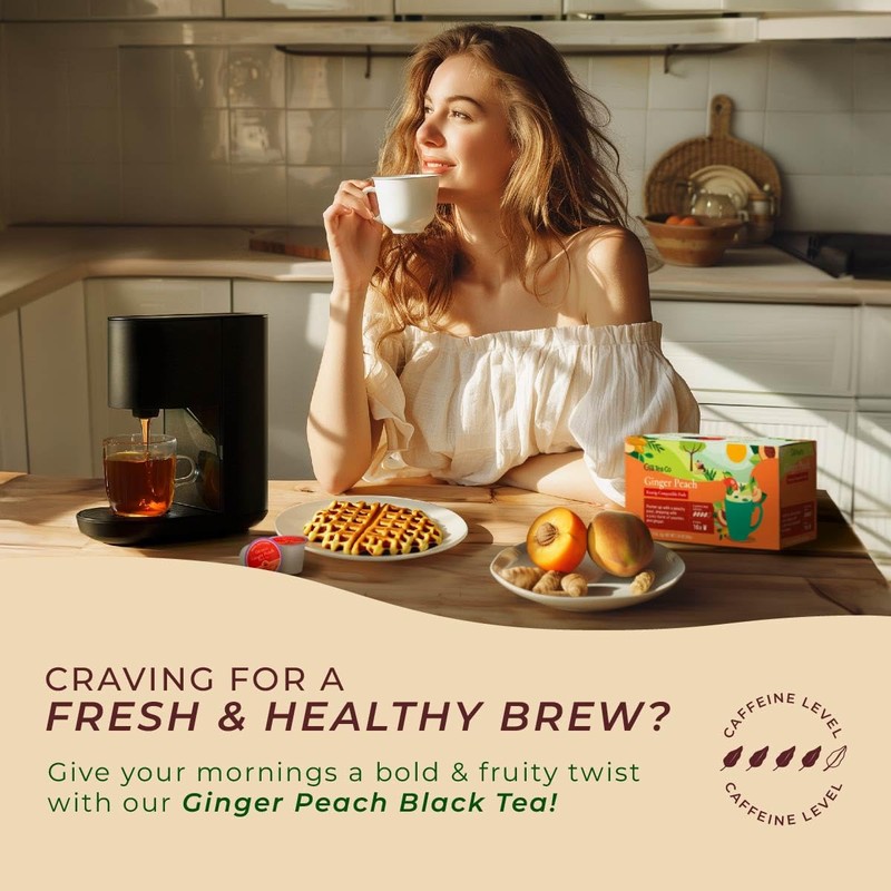 Gya Tea Co Ginger Peach Black Tea Pod (16 ct)