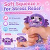 Asgzed Axolotl Squishy Stress Relief Toy Cute Glitter Squishy Axolotl