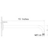 NearMoon Shower Arm, Extra Extension Arm with Flange, Stainless Steel