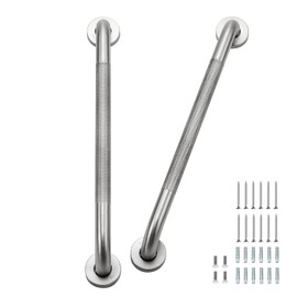 Grab Bars for Shower 2 Pack 18-Inch, Stainless Steel Anti-Slip Safety Shower Handle for Elderly Bathroom Wall Support Handicap Handicap Grab Bars for Seniors, Brushed Nickel