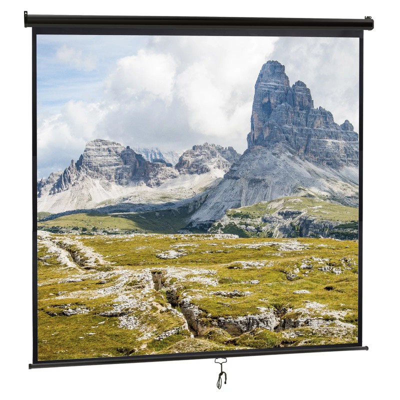 Segawe 120'' Projector Screen Projection Screen Manual Pull Down HD