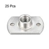 sourcing map 25pcs M6 Carbon Steel Plate Base T-shaped 2