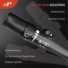 A-Premium Multifunction Switch Turn Signal Switch Headlamp Beam Windshield Wiper Washer Switch Compatible with Chevy Express 1500/2500/3500 2008-2015 & GMC Savana 1500/2500/3500 2008-2015