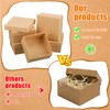24 Pcs Square Paper Mache Box, Small Gift Box with
