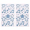 Blue Face Gems Stickers Face Jewels with Star Heart Music