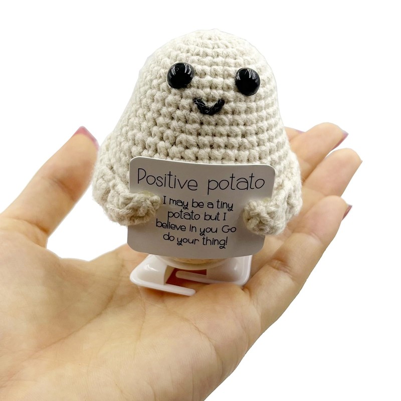 Stitch-Witch Hilarious White Elephant Gifts for Adults, Walking Potato Crochet,