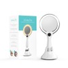 Starlite Handheld Rechargeable Lighted Makeup Mirror with Stand, 1X/5X Magnification,
