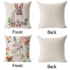 Pack of 4 Easter Cushion Covers, Easter Bunny Element Styles,