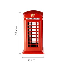 SAJAK London Red Telephone Money Box Piggy Bank Coins Jar Cash Safe Money Banks Phone Booth Metal Home Decoration Souvenir Keepsake Kiosk