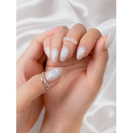 Aurora Jewel Nail Tips |Aurora Jewel - Short Almond / 오로라 주얼 네일팁 | Aurora Jewel - 숏 아몬드