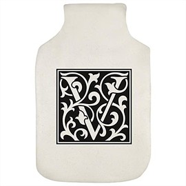 'Decorative Letter V' Hot Water Bottle Cover (HW00023798)