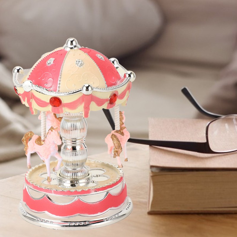 Novelty LED Merry GO Round Music Box Carousel Musical Box