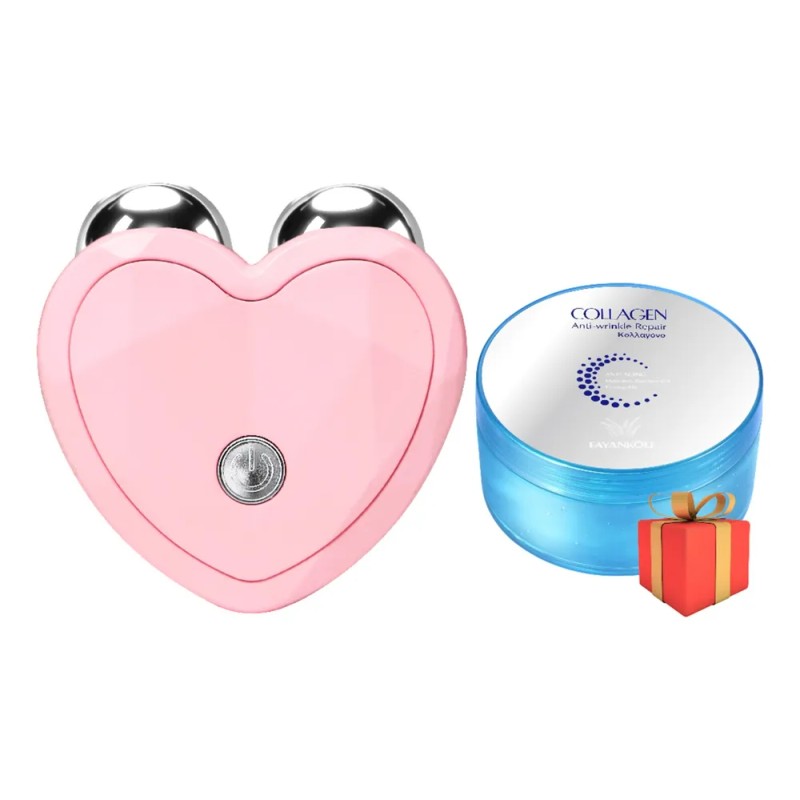 Microcorriente Lifting Antiarrugas Y Adelgazamiento Y Gel Rosa