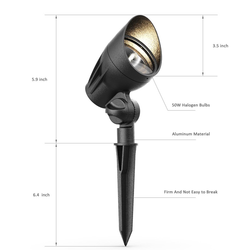 Low Voltage Landscape Spotlight 50W Halogen Floodlight 12V Metal Landscape