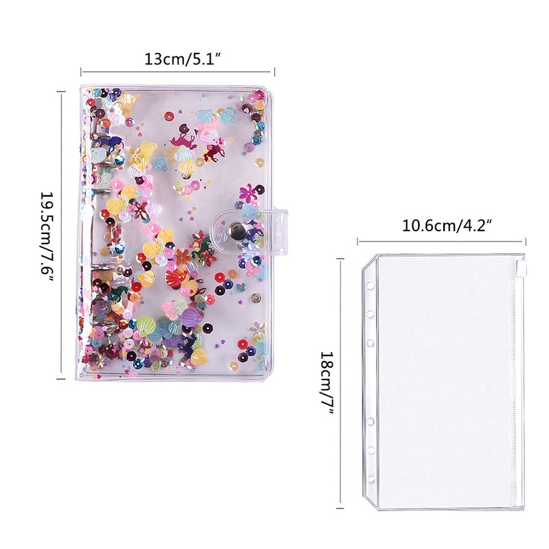 A6 Budget Binder Budget Planner with Clear Sequin Cover 8
