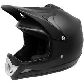 GDM DK-630 Youth Full Face Helmet with Goggles Protection Pads (Black Bundle, X-Large)
