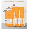 PERCUN A4 Lined Journal Notebook，365 Page Large Leather Journals for