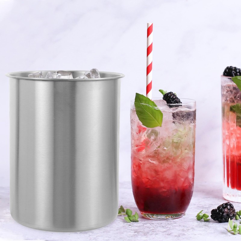 VOSAREA Ice Cube Bucket Stainless Steel Ice Bucket Wine Bucket