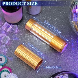 Civaner 4 Pcs Upgrade Bottle Service Lights LED Strobe Baton Bottle Girl Lights Rechargeable Handheld Flashing Club Signs for Birthday Wedding Party (Gold White Light)