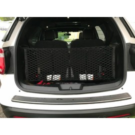 EACCESSORIES EA Trunk Organizer Cargo Net for Ford Explorer 2011-2019 – Envelope Style Cargo Net for SUV - Premium Mesh Car Trunk Organizer Vehicle Carrier Storage–Compatible with Explorer