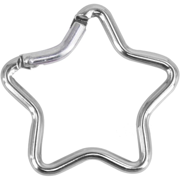 1Pc Silver Carabiner Clip Star Shaped Climbing Buckle Aluminum Alloy