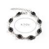 Turquoise Anklets for Women Waterproof Boho Black Silver Ankle Bracelet