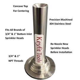 Keyfit Tools Nozzle Jack Pushes & Locks The Sprinkler Head Riser Up for Replacing Nozzles Hold Up Tool Fits 3/4" & 1" Inlet Rotor Heads Hands Free Nozzle Installation Removal & Replacement Pull Up