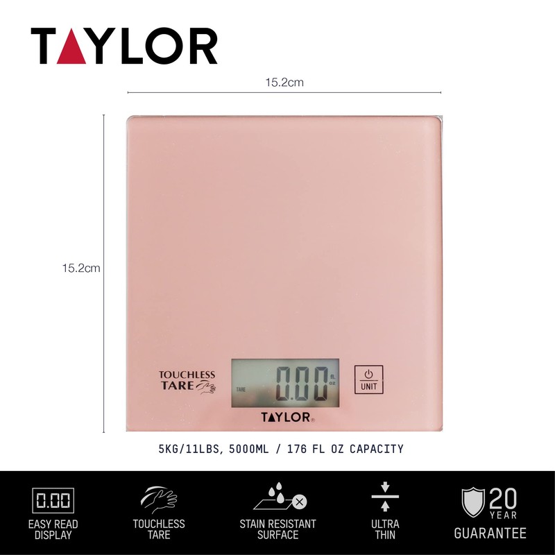 Taylor Pro 3-Piece Kitchen Measuring Set with Hygienic Digital Scales,