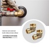 TOP-VIGOR 2Pcs Brass Pipe Fitting 90 Degree Elbow 1/2 PT