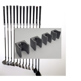 Golf Club organize holder, Wall display, Wall hanger, rack, mount (Club Head up - 10mm)
