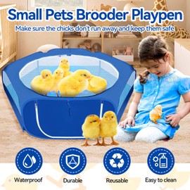 Foldable Portable Small Animals Playpen,Breathable Mesh Chicks Cage,Waterproof Chick Brooder Tent,Small Pet Pop Up Playpen Outdoor Indoor for Small Chicken Breeds Playpens