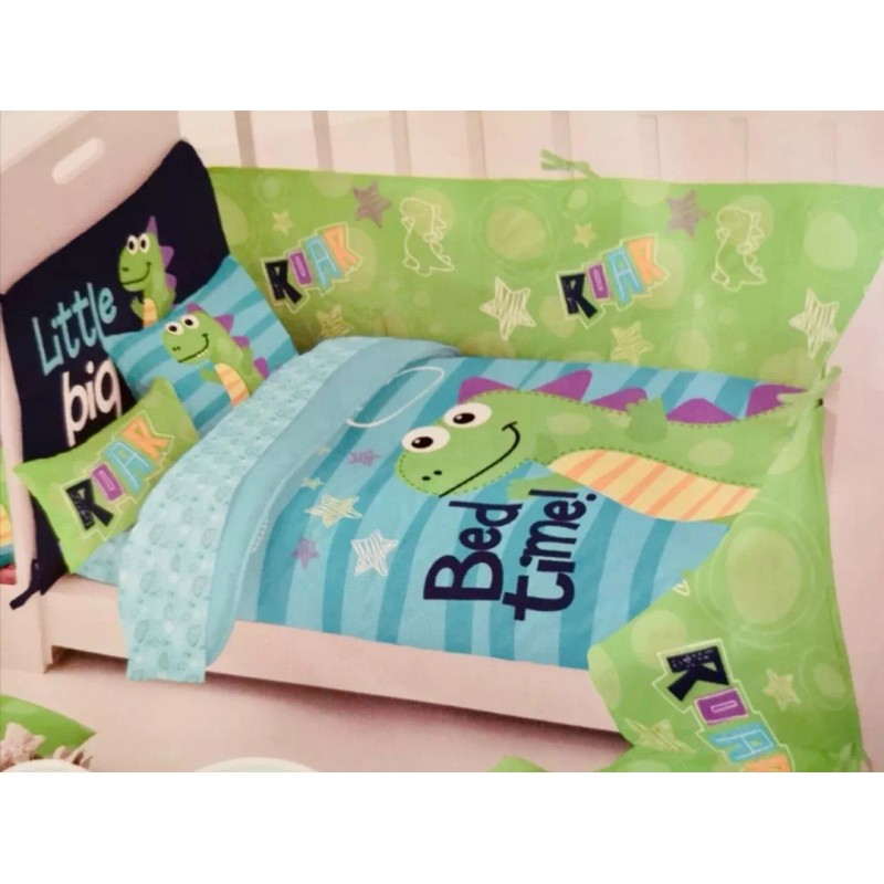 Compe Juego De Cuna Dink Dinosaurio 2 Vistas C/sábanas, 7