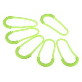 PATIKIL Zipper Pulls Extension Handle Cord, 20 Pack Finger Use Plastic U-Shape Tab Tag Extender for Luggage Backpacks, Fluorescent Green