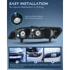 Nilight Headlight Assembly Compatible with 1998 1999 2000 2001 2002