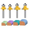 1/4 Inch Shank Roundover Edging Router Bit Set, Aplus Corner