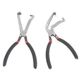 Pektiftn Electrical Disconnect Pliers 2PCS, Automotive Electrical Connector Pliers, Fuel Line Clip Remover Separator Tools for Push Tab Style Plugs (Straight & Bend)