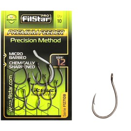 PRO FILSTAR Pack of 10 Fishing Hooks Set N12 - Premium Method Feeder - Carp Fishing Hooks - Carp Fishing Accessories - Pop Up Boilies Carp Hooks - Carp Fishing Hooks - Fishing Accessories Carp - Carp
