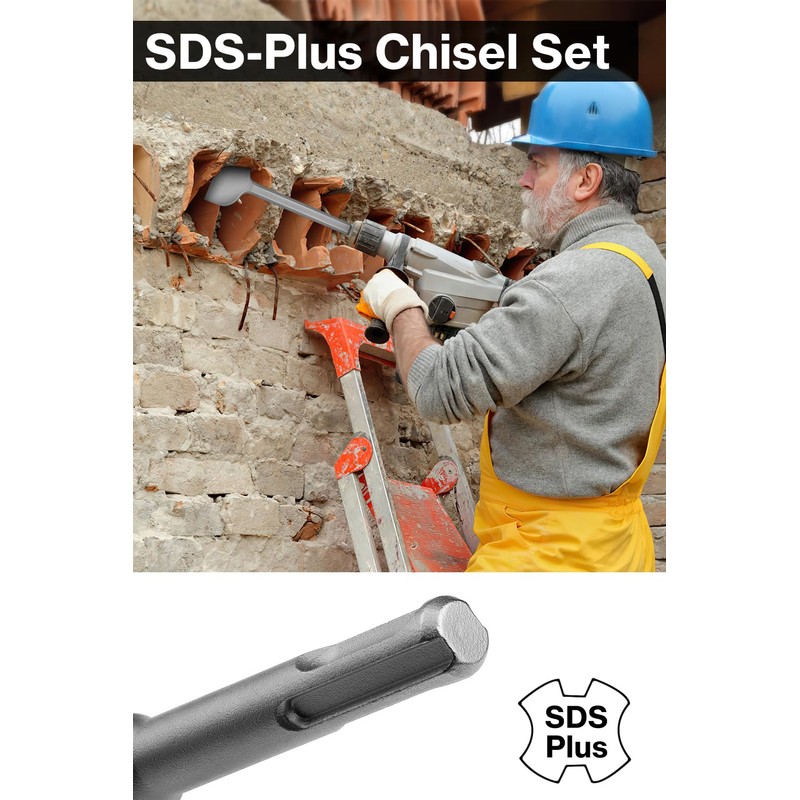 SDS Chisel Bits Lytool 2pcs SDS Plus Chisel 250x40mm+280x100mm, Masonry