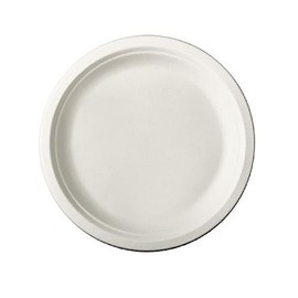 '"Pure Sugar Cane Plates Undivided Diameter 18 cm, 2 cm White Pack of 12