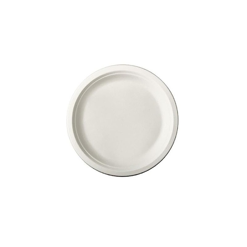 '"Pure Sugar Cane Plates Undivided Diameter 18 cm, 2 cm