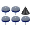 uxcell Lawn Mower Blade Sharpener, 5pcs Rotary Corundum Mower Blade