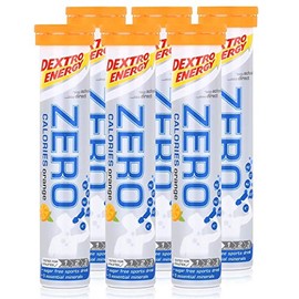 Dextro Energy Zero Calories Effervescent Tablets Orange Flavour 80 g (Pack of 6)