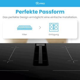 DL-pro Clean Air Activated Carbon Filter 4x Filter Cooker Hood Set for Bosch HEZ9VRCR0 | Siemens HZ9VRCR0 | Neff Z821VR0 | Gaggenau CA282111 | Constructa CZ9VRCR0 192 x 75 x 35 mm Cooker Hood Filter