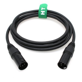 HangTon XLR 4 Pin Power Supply Cable for Godox VL150 VL200 VL300 Video Light and Controller, XLR Male to Male 4M