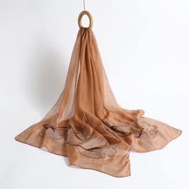 WINCESS.YU Silk Scarf for Women Lightweight Shawls and Wraps for Weddings Fashion Pashmina Shawl Embroidered Scarves