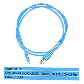 COHEALI 3Pcs Type Charging Cables Flowing Light Phone Charging Cords Watermelon Red Green Blue Durable Type C Cables for Easy Nighttime Use